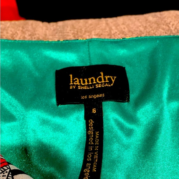 DRESS BY LAUNDRY SHELLI SEGAL STUNNING PRINT EXCELLENT COND SIZE 4 - Picture 8 of 8